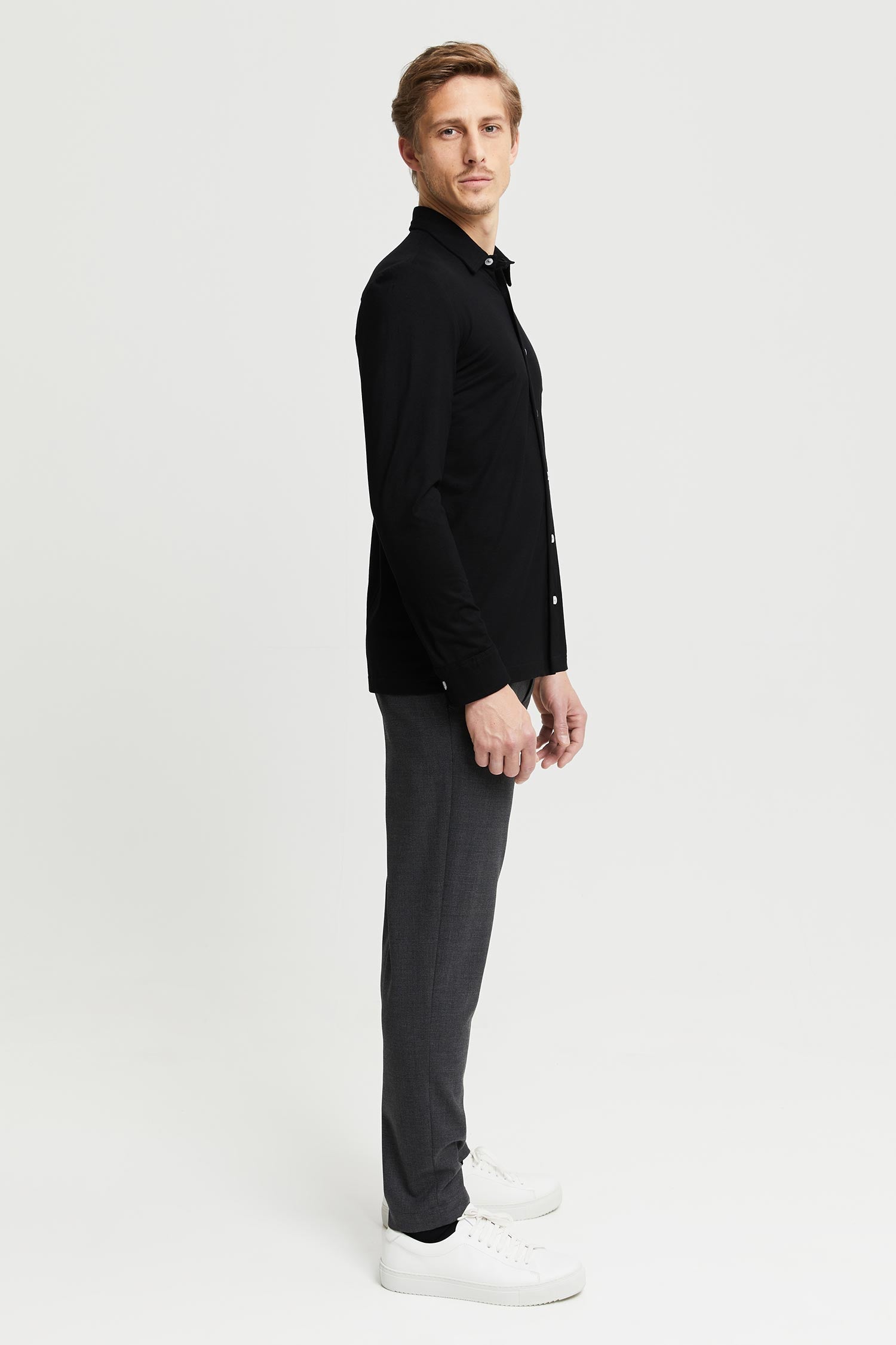 Frenn Hemmo sustainable premium quality bamboo jersey shirt black